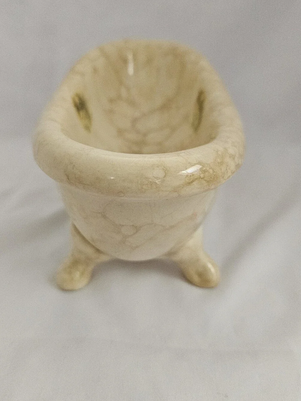Vintage Ceramic Athena Claw Foot Tub Soap Dish Floral Cottagecore  Made in USA